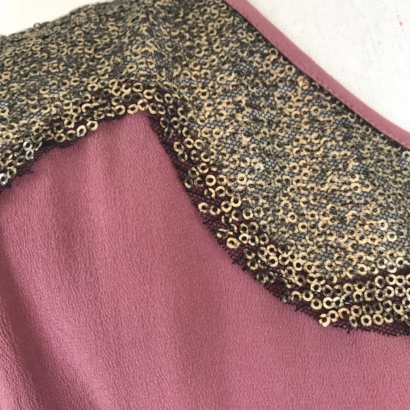 Stitch-Fix Skies Are Blue 100% Silk Sequin Blouse - Picture 5 of 8